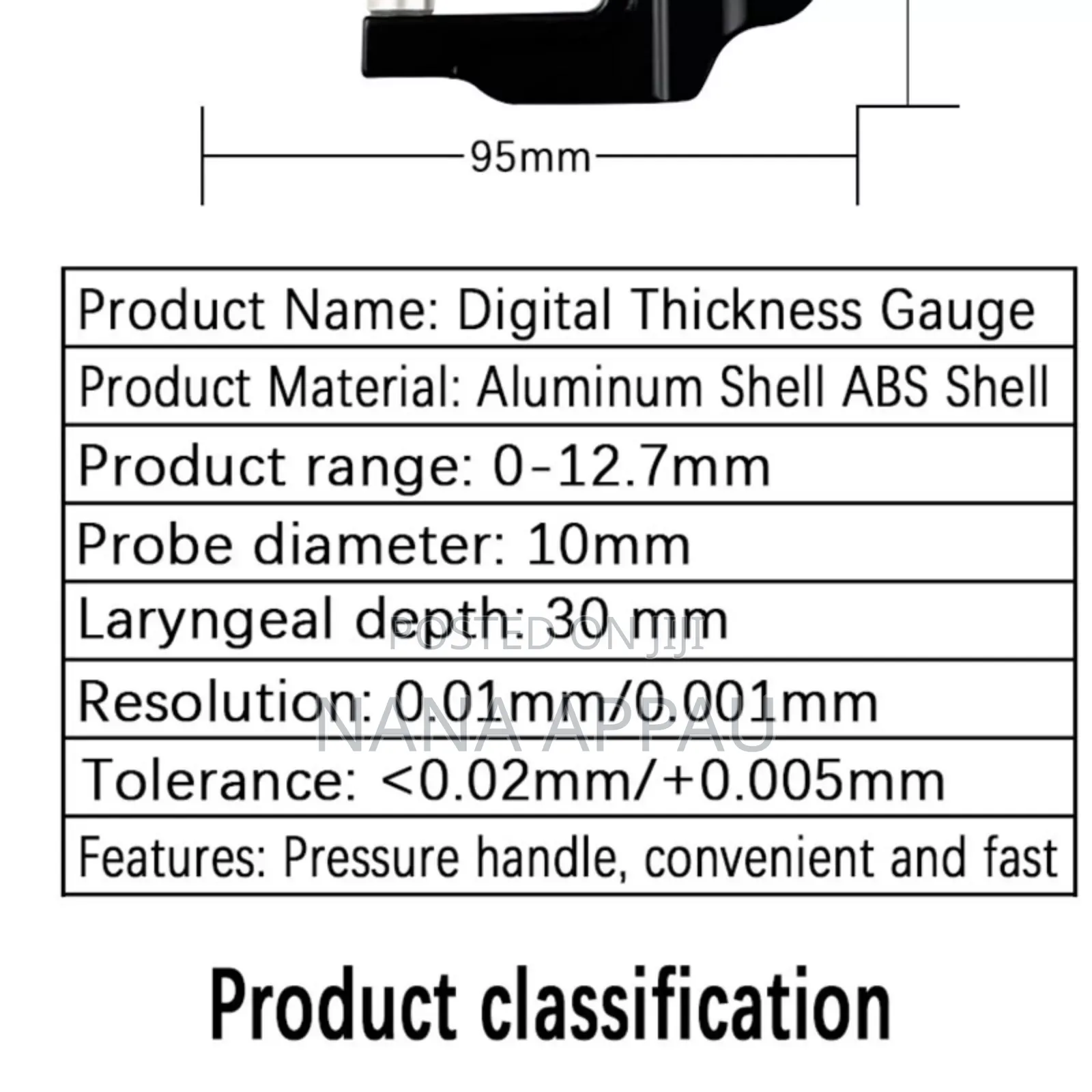Digital Micrometer Thickness Gauge/Meter