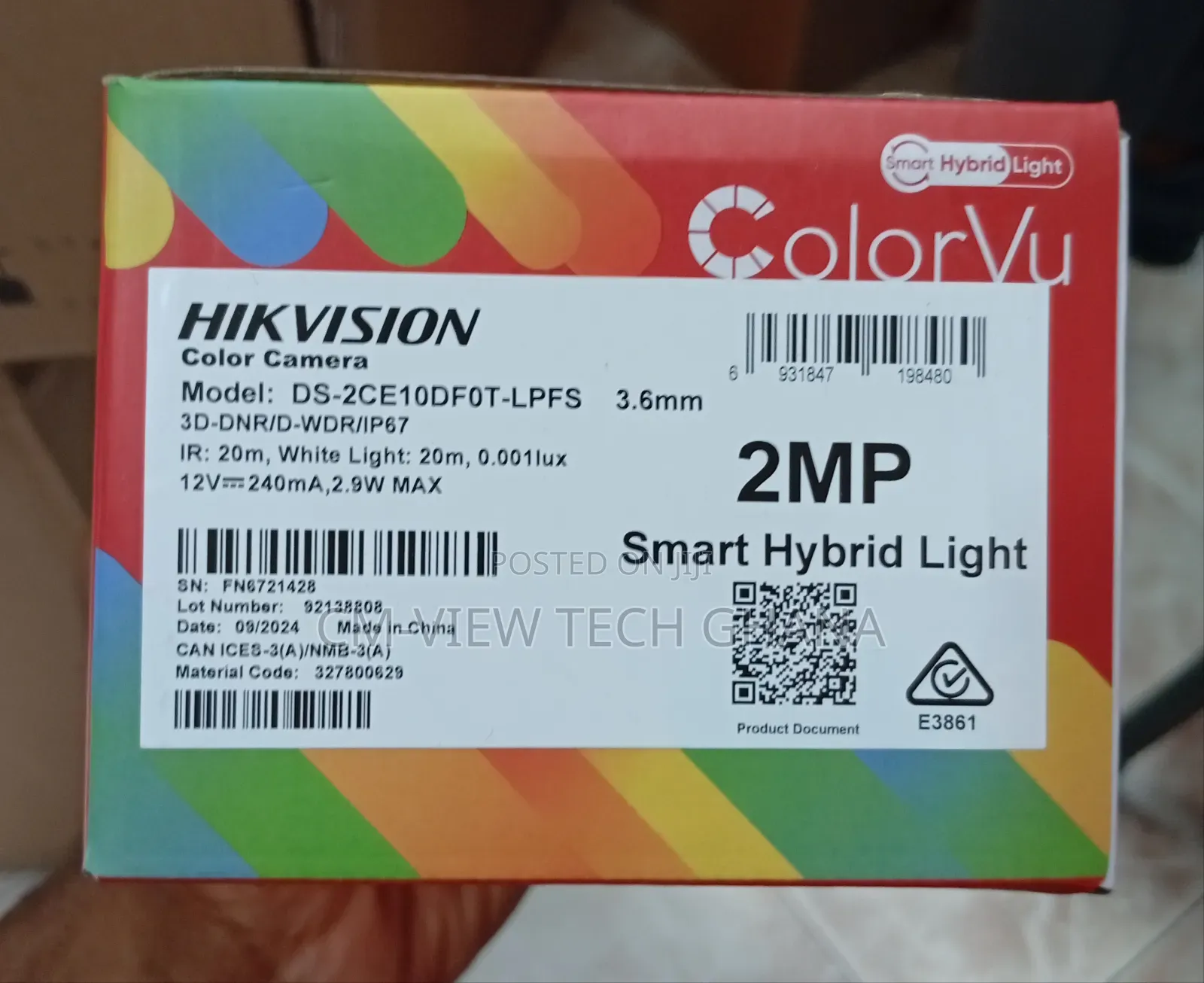 2mp Colourvu Analogue Camera Outdoor (Ds-2ce10df0t-Lpfs)