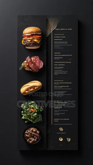 Elegant Food Menu