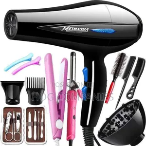 High Power Electric Hair Dryer Complete Set - Fast Delivery in 2 Hours