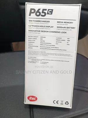 New Itel P65C 128 GB Black