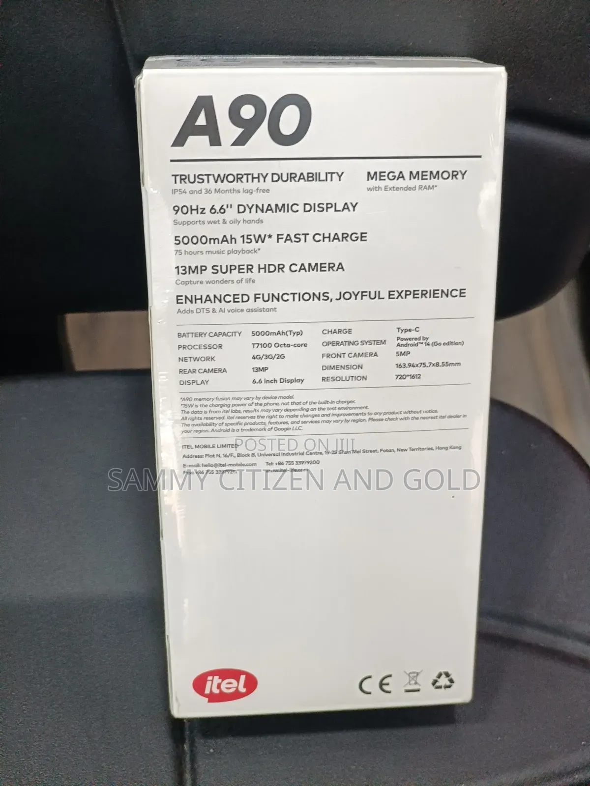 New Itel A90 64 GB Black