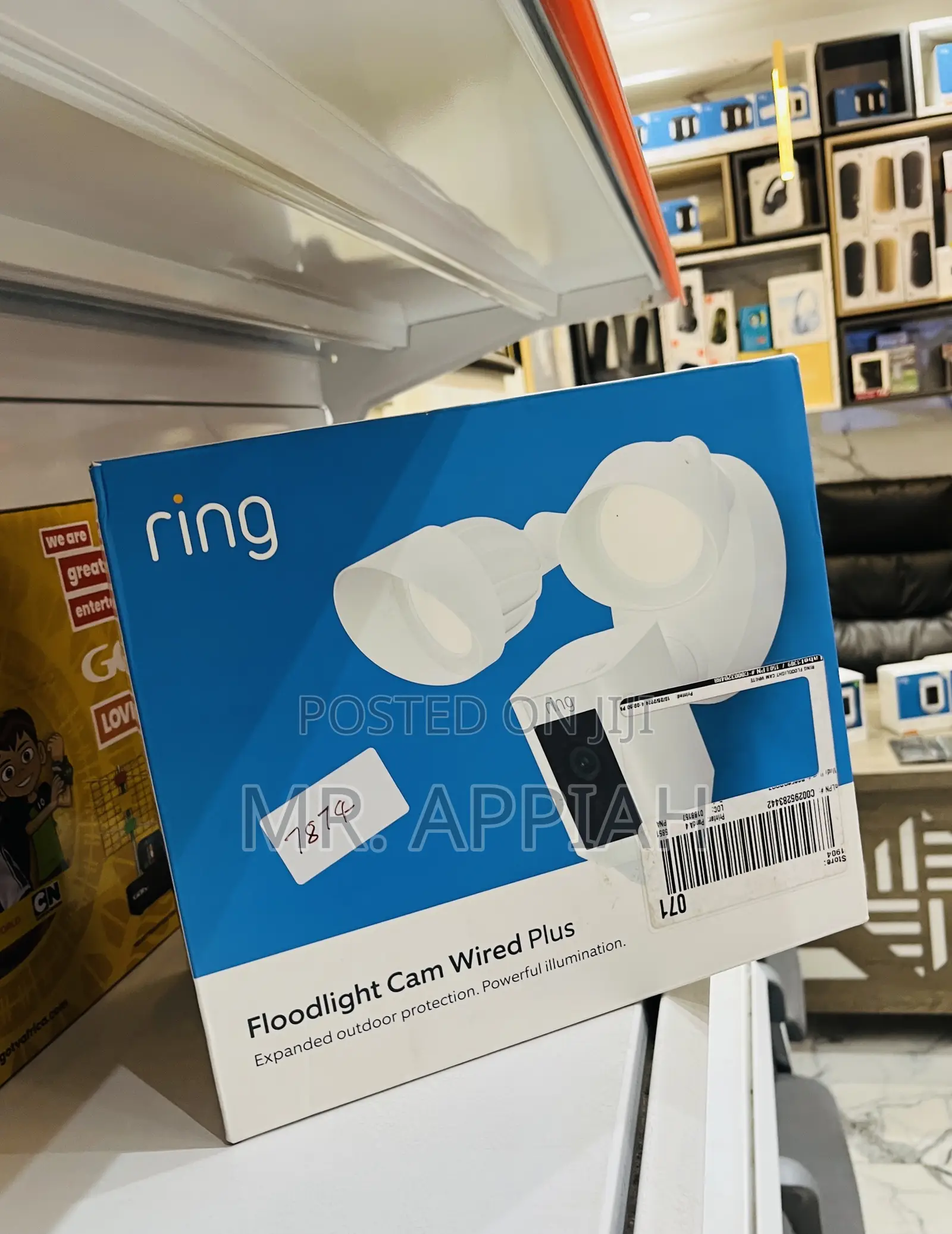 Unique Design Ring Floodlight Cam Wired With Motion(White)