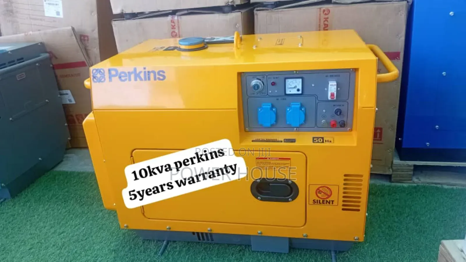 Yellow 10kva Perkins Generator 13000watts Silent 10kva