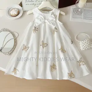 Girls Casual Butterfly Lace Dress Age 6-9yrs