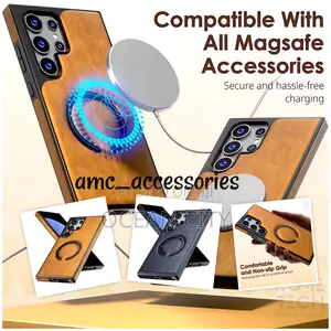 Magsafe Leather Case for S25, S24u, S23u, S22u Models