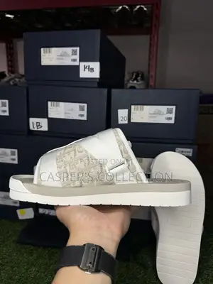 Dior Alpha Sandals Off White Beige Slides