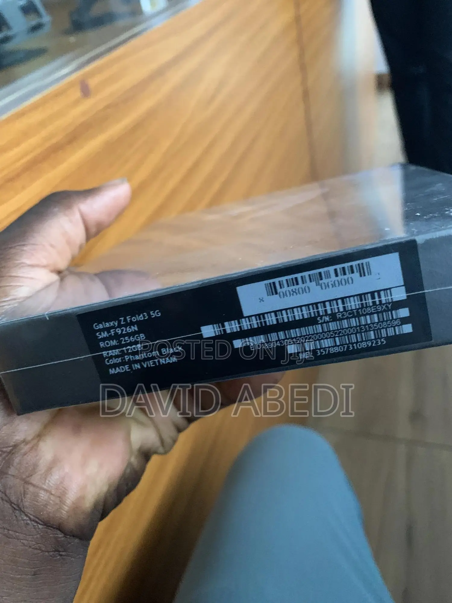 New Samsung Galaxy Z Fold 3 256 GB Black