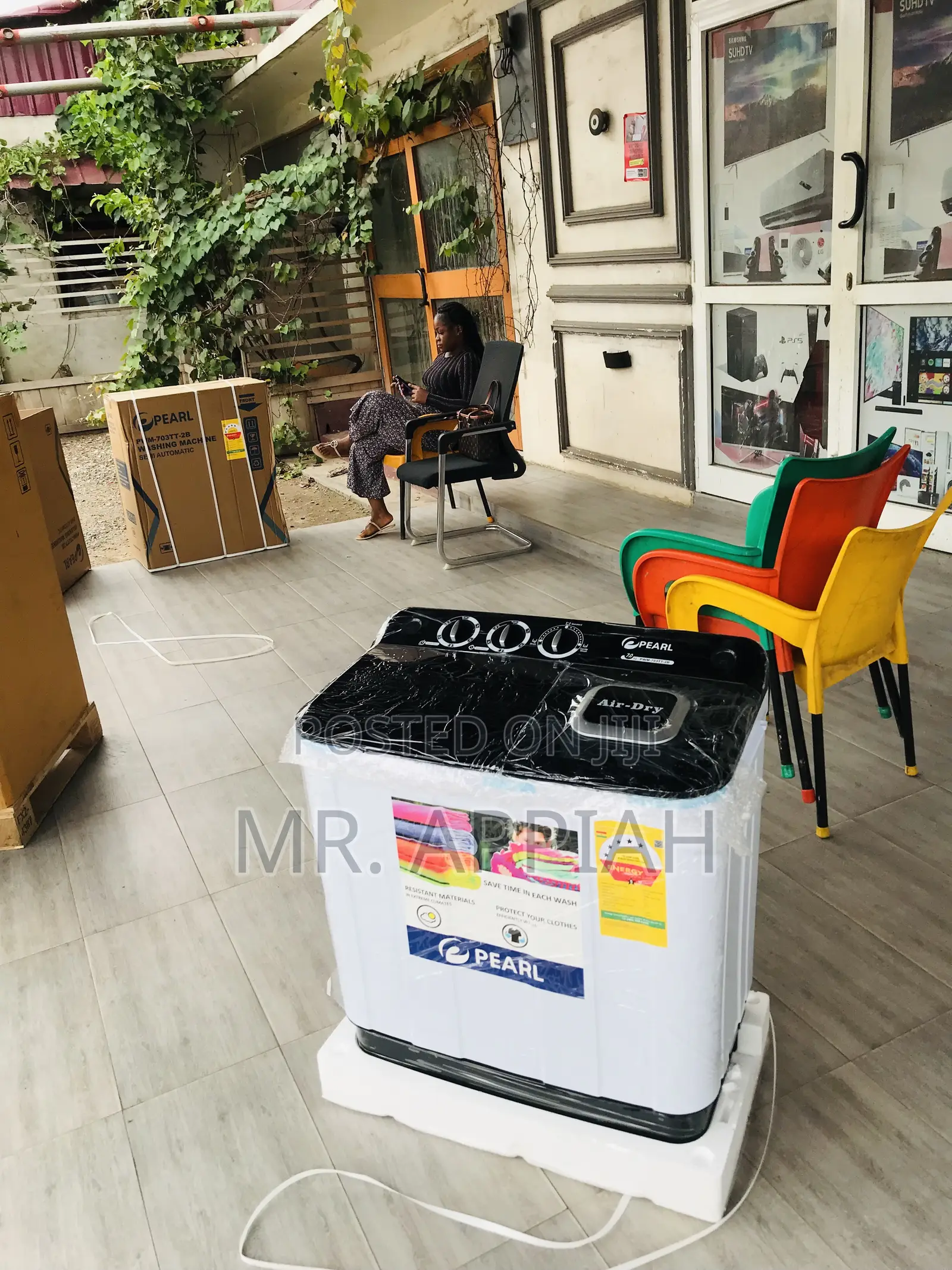 Powerful and Durable Pearl 7kg Washing Machine + Spin Dry.