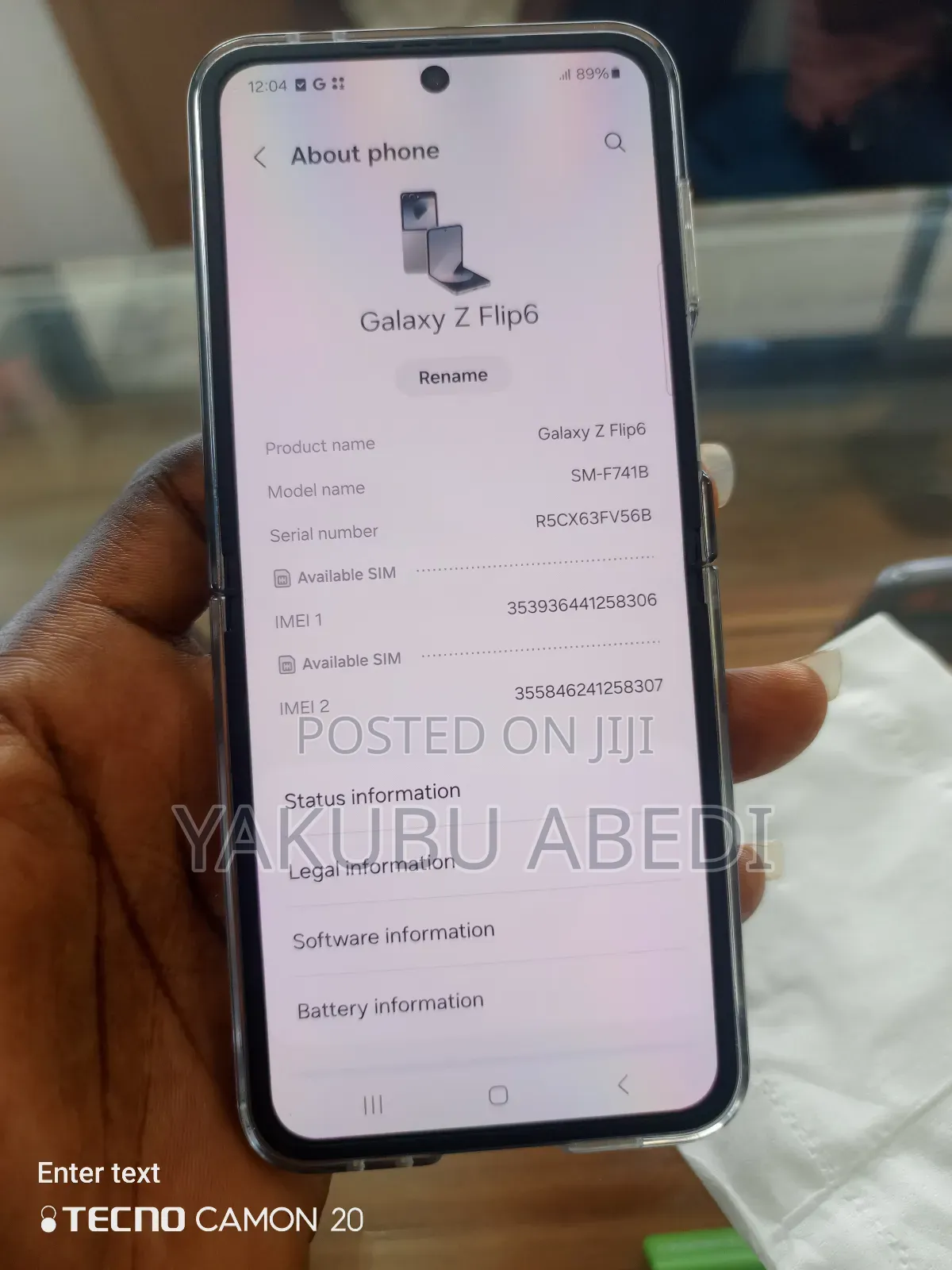Samsung Galaxy Z Flip6 256 GB Black