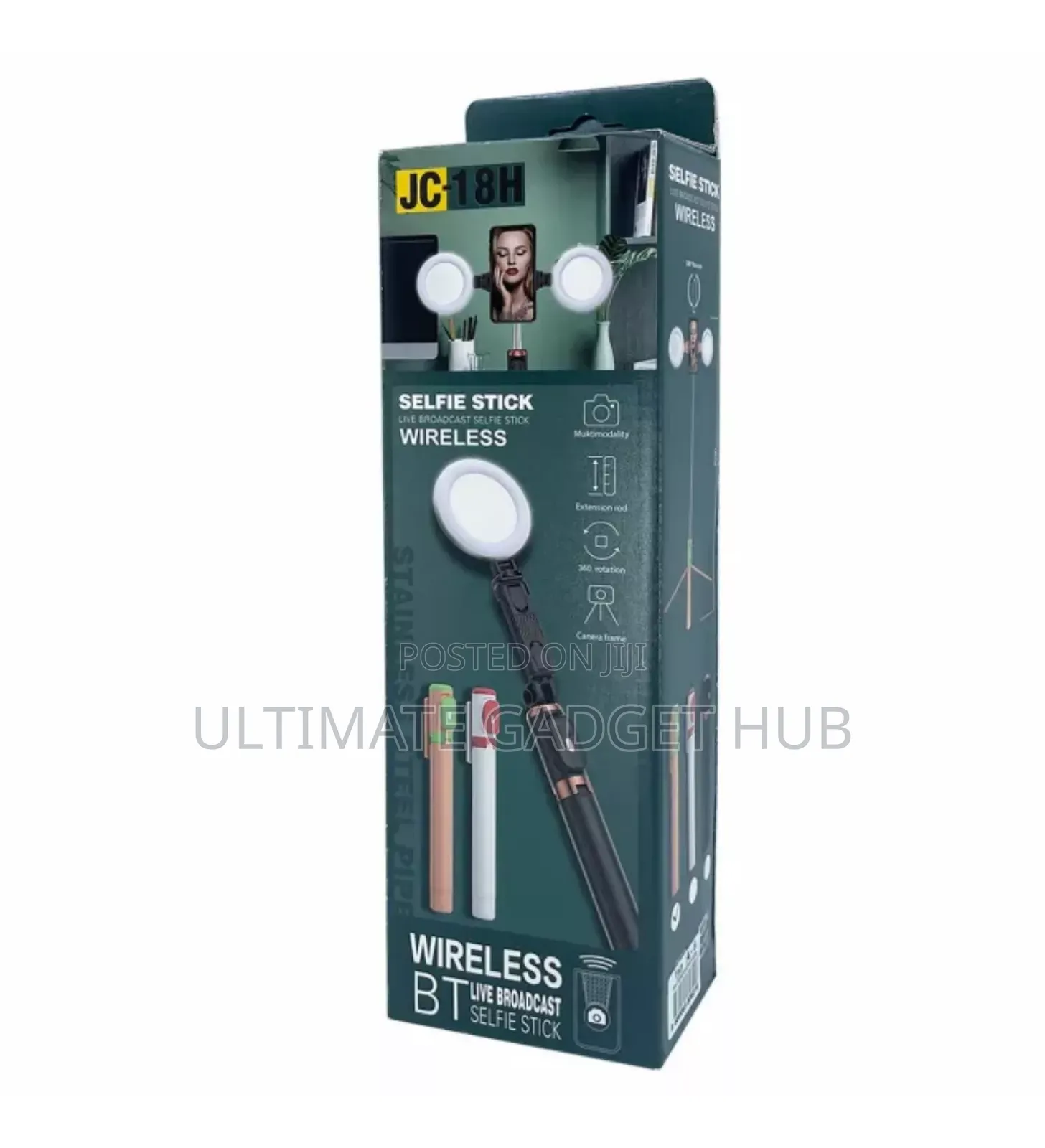 Wireless Live Bluetooth Selfie Stick With Remote Control