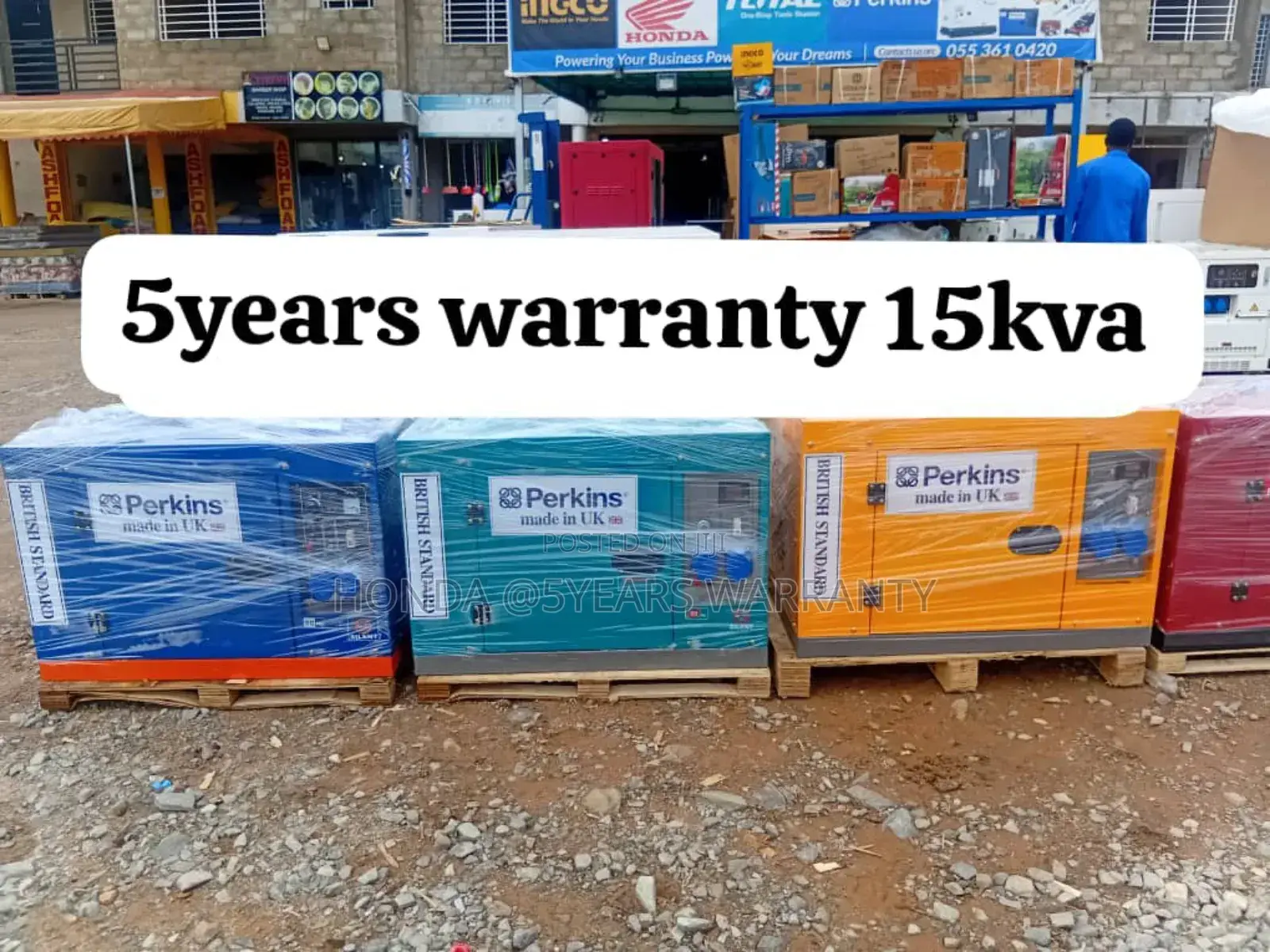 Perkins 15kva, Honda 15kva and Kama Generator 16500wat