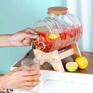 Glass Juice Drink Dispenser Barrels