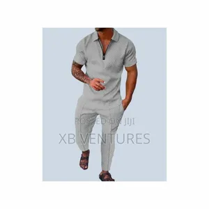 Coofenrisy Men's 2-Piece Polo Shirt Set