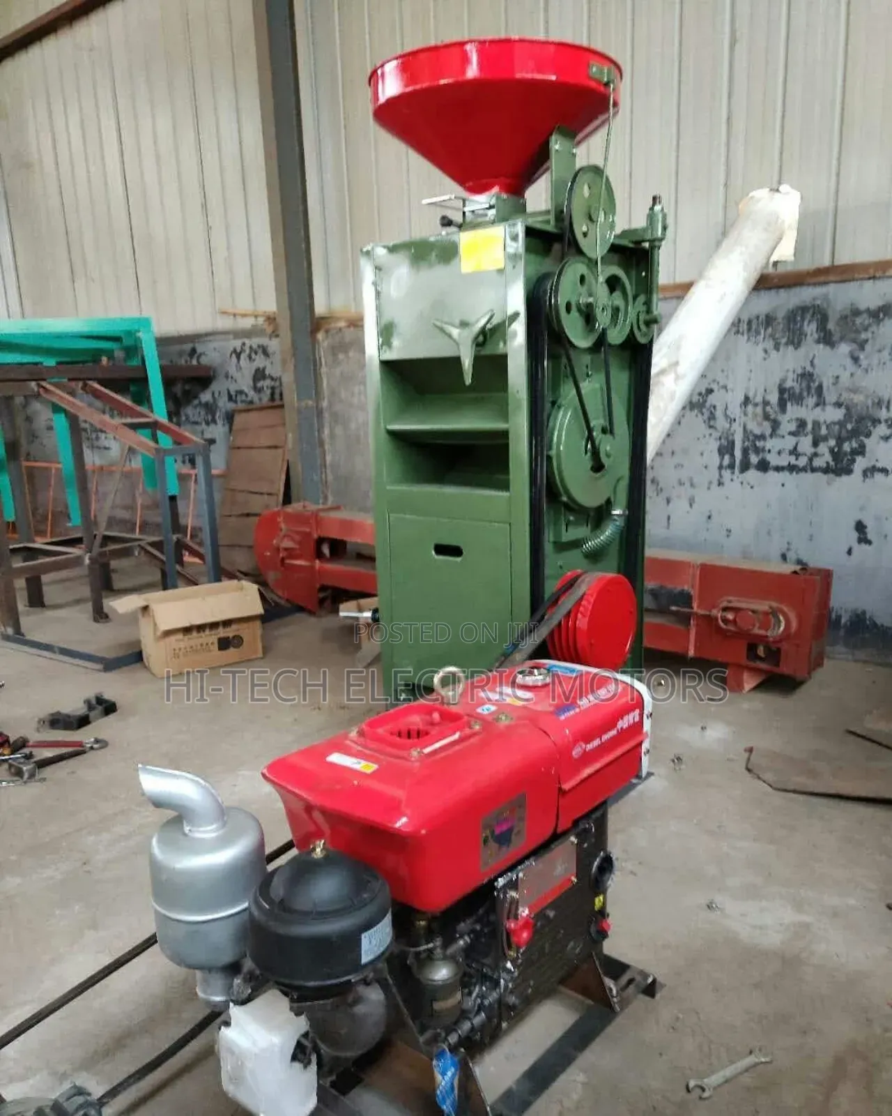 Sb10 Commercial Rice Huller Machine With Electric Motor & Diesel Engin