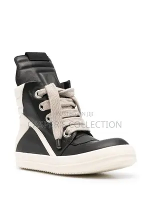 Rick Owens Geobasket High-Top Leather Sneakers