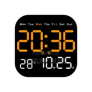 Multi Colored Digital Alarm Wall Clock