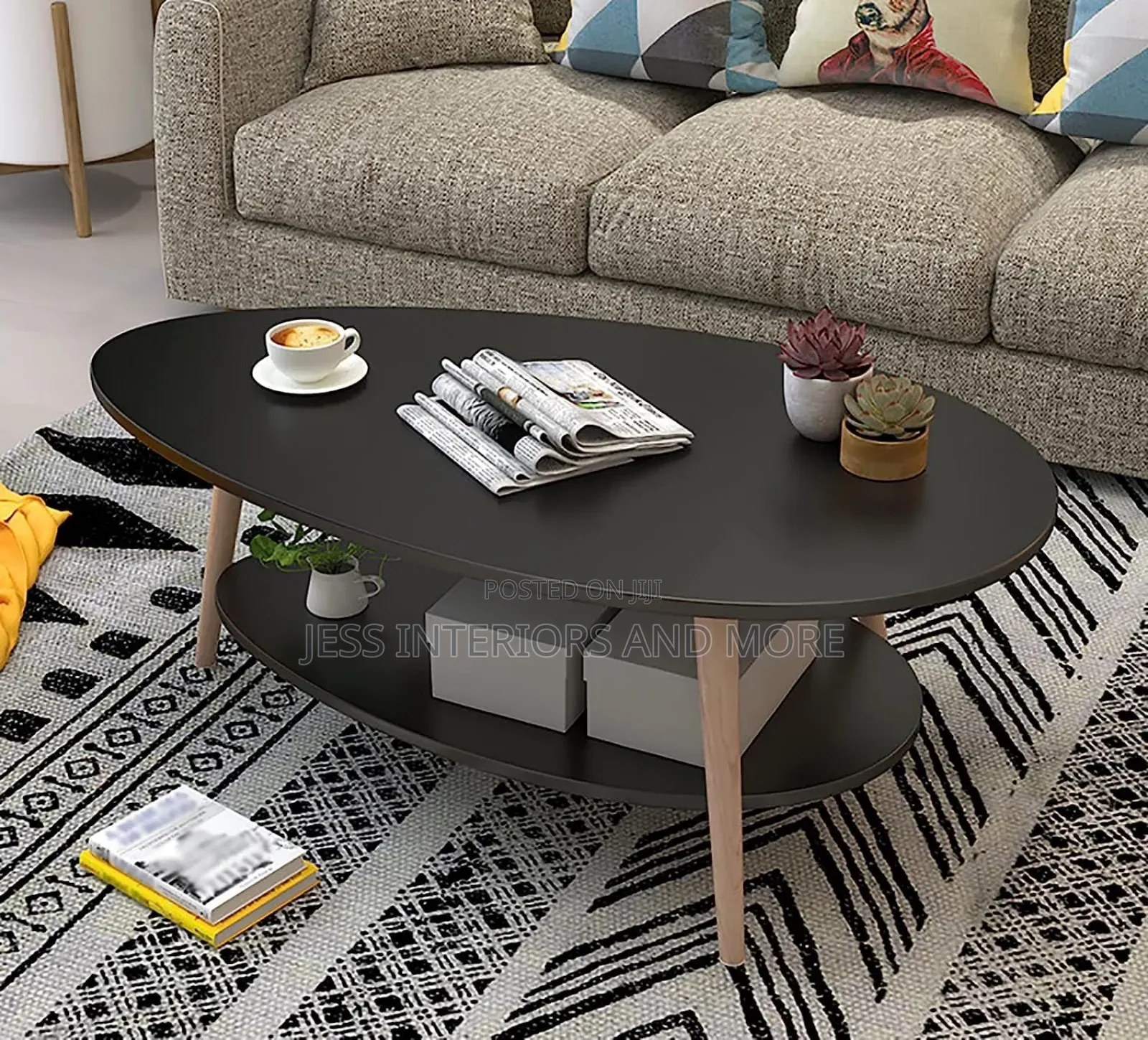 Coffee Table 2-Tier Oval