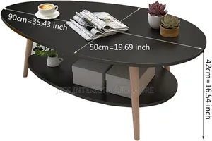 Coffee Table 2-Tier Oval