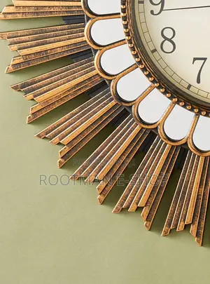 Textured Vintage Gold Wall Clock - 70 CMS