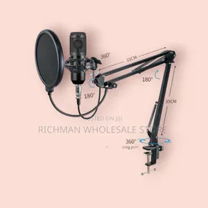 Microphone With V8 Sound Card Bm800 Kit + Condenser Stand