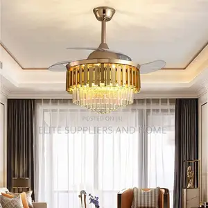 Crystal Chandelier With Fan (Grade A)Premium