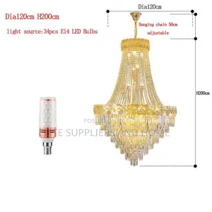 Golden Crystal Chandelier