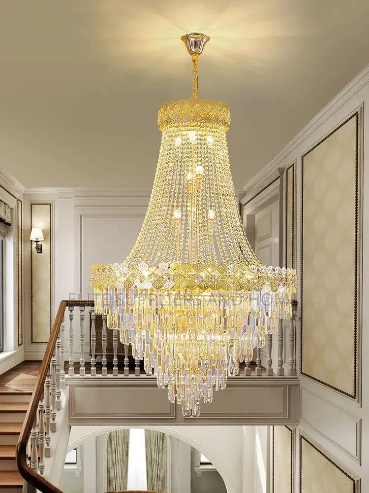 Golden Crystal Chandelier