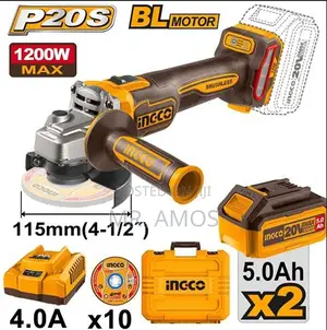1200w Bl Cordless Angle Grinder +10pcs Cutting Disc - Cagli