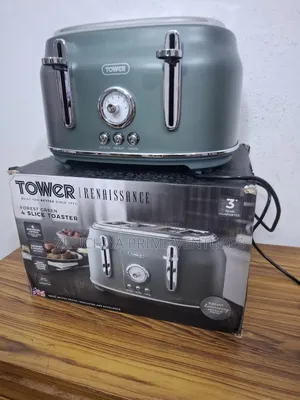 4 Slice Tower Forest Green Toaster Uk
