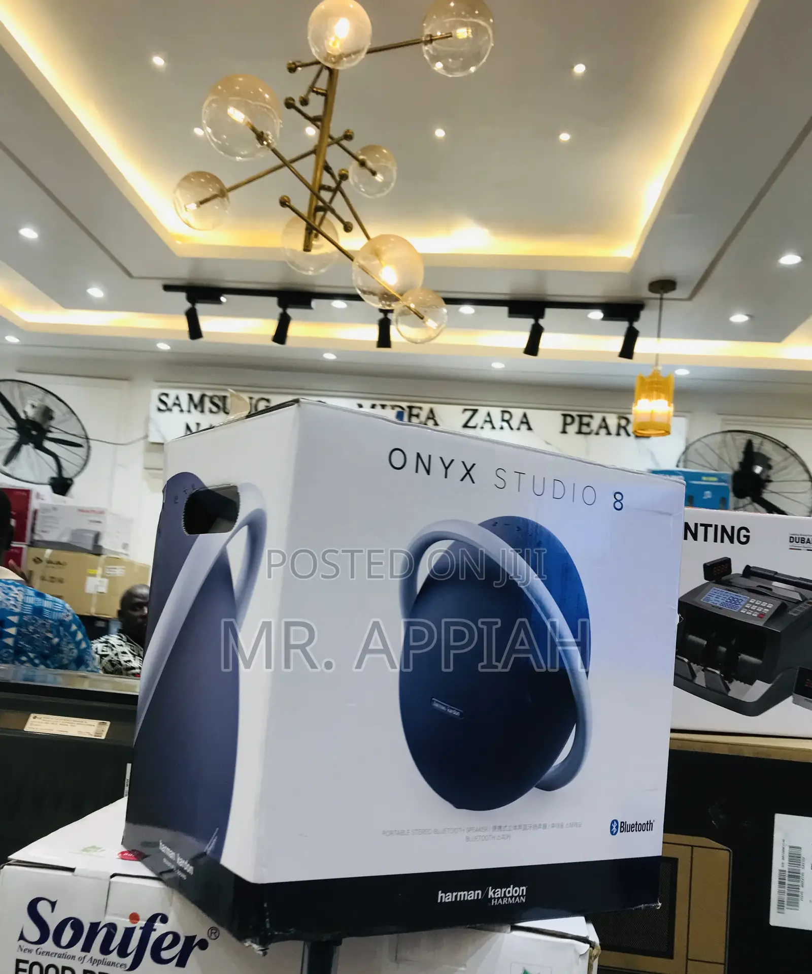 Powerful and Durable Onyx 8 Bluetooth Speaker(Blue Black).