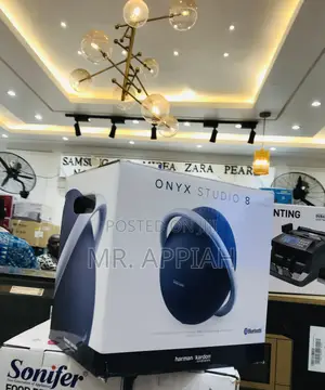 Powerful and Durable Onyx 8 Bluetooth Speaker(Blue Black).
