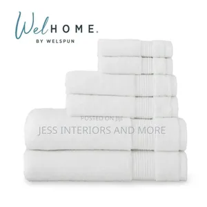 Welhome 100% Cotton 6-Piece Towel Set