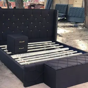 King Size Bed With Nightstand and Couch