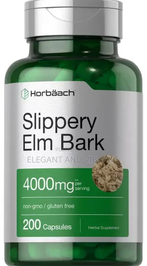 Slippery Elm Bark Capsules | 4000mg | 200 Count | Non-gmo |
