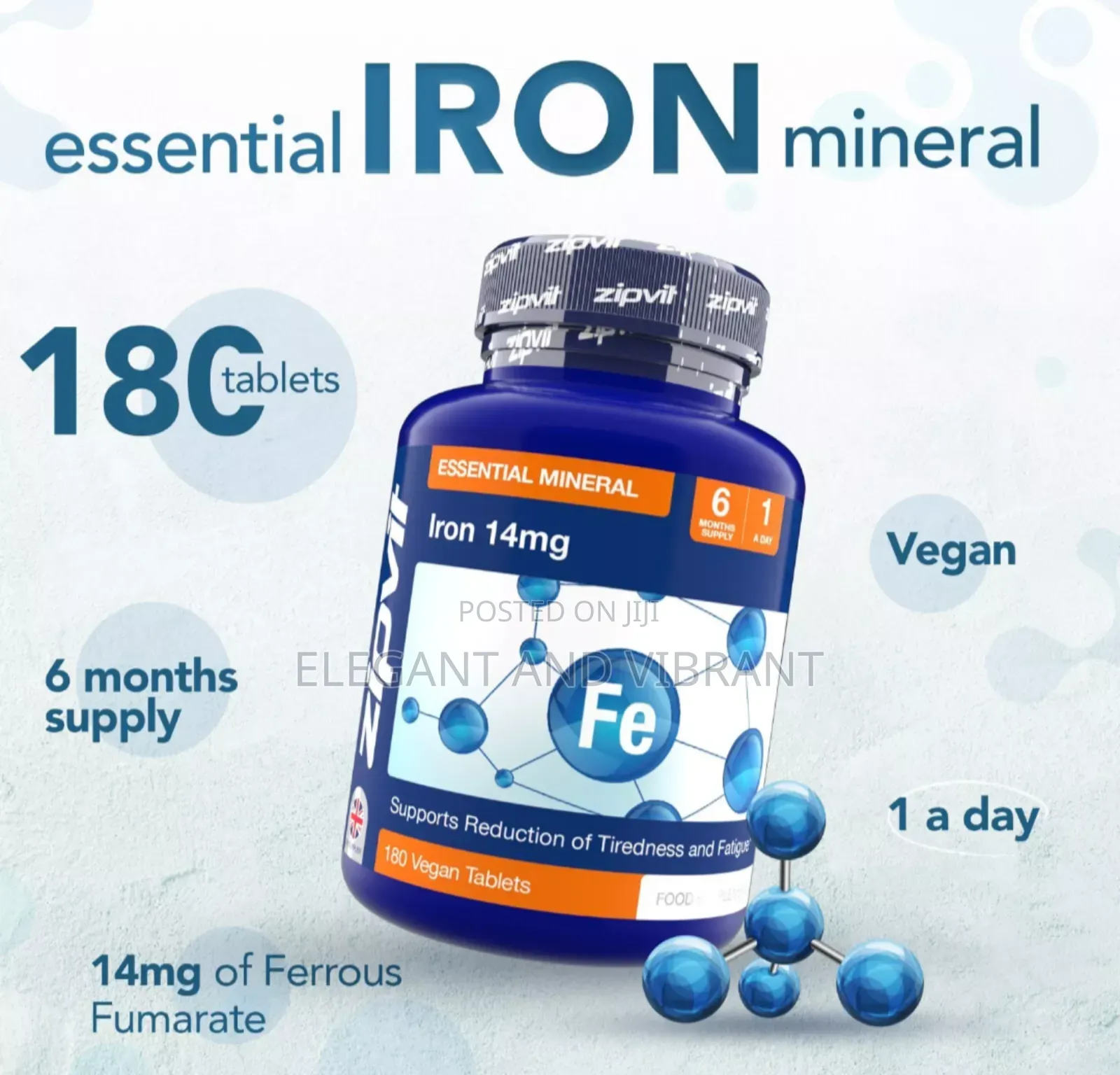 Iron 14mg - High Strength Energy,Tiredness Fatiguetablets
