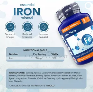 Iron 14mg - High Strength Energy,Tiredness Fatiguetablets