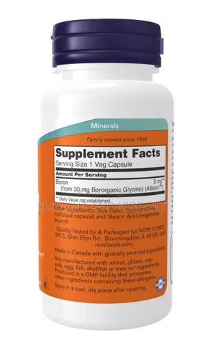 Boron 3mg 100 Caps Supports Bone Health,Joint Support