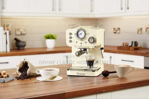 Swan Retro Espresso Coffee Machine With Milk Frother