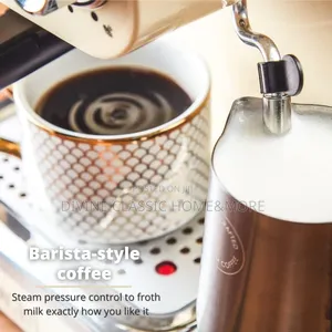 Swan Retro Espresso Coffee Machine With Milk Frother