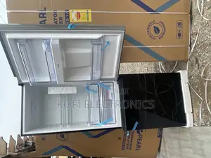 {Toughened Glass Shelves Pearl 309ltr Double Door Fridge