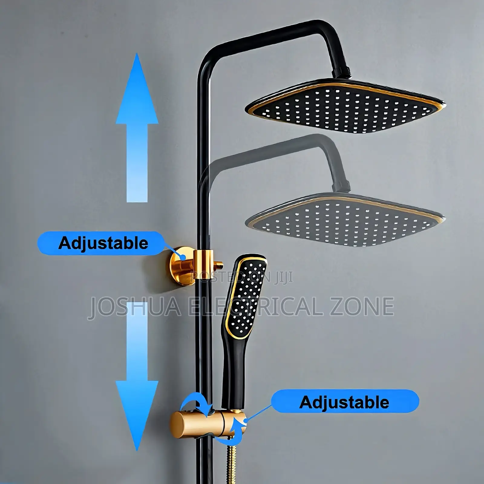 Shower Set – 4-in-1 Design Luxury Black Gold Rain