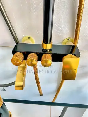 Shower Set – 4-in-1 Design Luxury Black Gold Rain