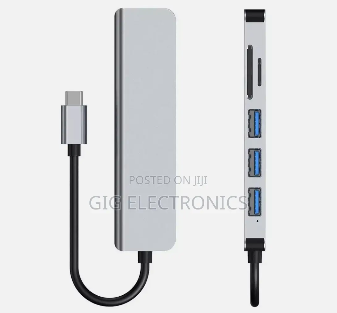 6 in 1 Multi-Port Usb C Hub Docking Station Supported