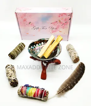 White Sage Kits With Palo Santo, Abalone and Stand