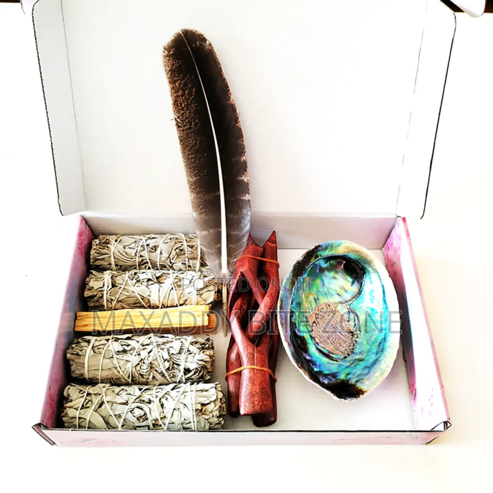 White Sage Kits With Palo Santo, Abalone and Stand