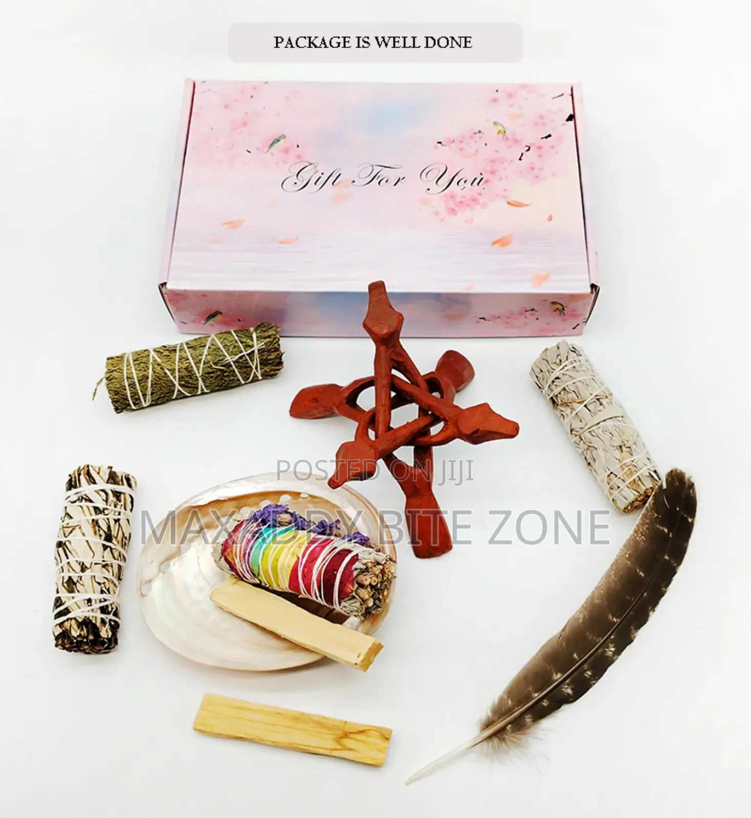 White Sage Kits With Palo Santo, Abalone and Stand