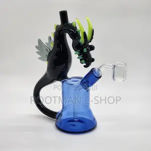 Smoked Dragon Recycler Glass Water Pipe/Dab Rig