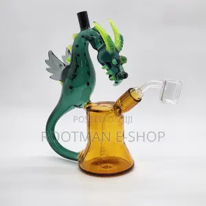 Smoked Dragon Recycler Glass Water Pipe/Dab Rig