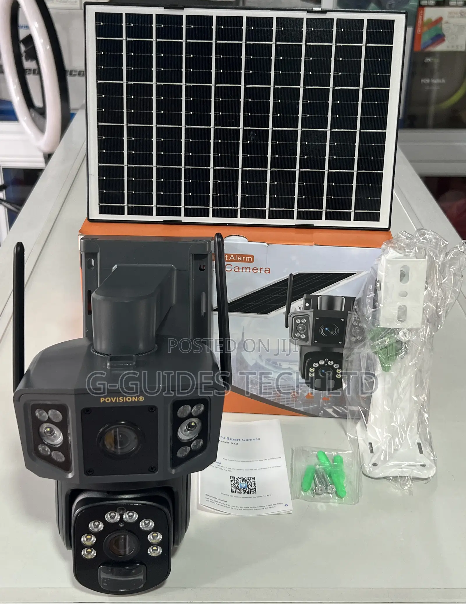 Hd 4g Solar PTZ Dual-Lens Camera V380